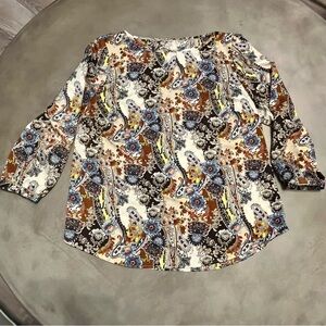 Chico's Multicolor Floral Paisley Blouse